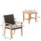 3-Piece Outdoor Bistro Set – PE Wicker with Acacia Wood Table and Chairs